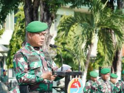 Kepala Staf Korem 084/Bhaskara Jaya Pimpin Apel Gelar Pasukan