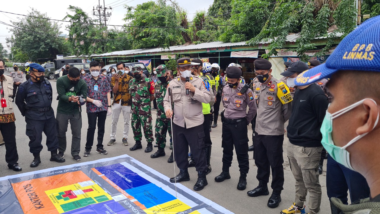 Simulasi Pam Nataru Polrestabes Surabaya untuk Memastikan Kota Surabaya Aman dan Sehat
