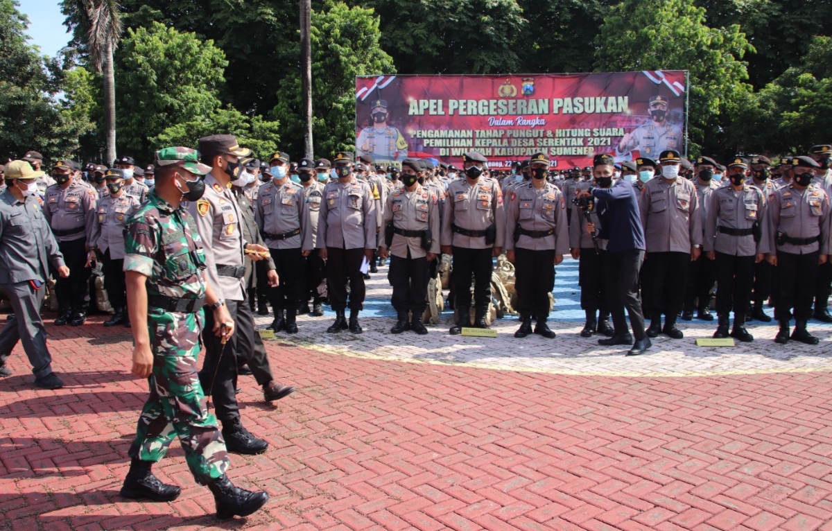 Apel Serpas PAM Tahap Pungut dan Hitung Suara Pilkades Serentak Sumenep Tahun 2021