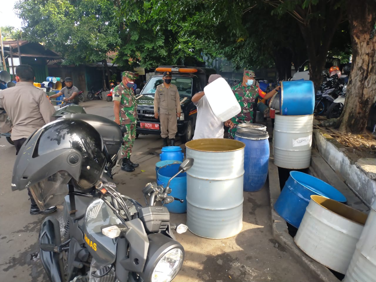 Ciptakan Situasi Kondusif, Tiga Pilar Kecamatan Pabean Cantian Lakukan Yustisi 