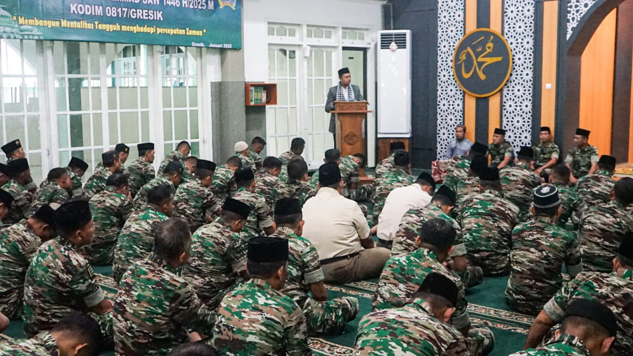 Kodim 0817/Gresik Peringati Isra' Mi'raj Nabi Muhammad SAW 1446 H/2025 M