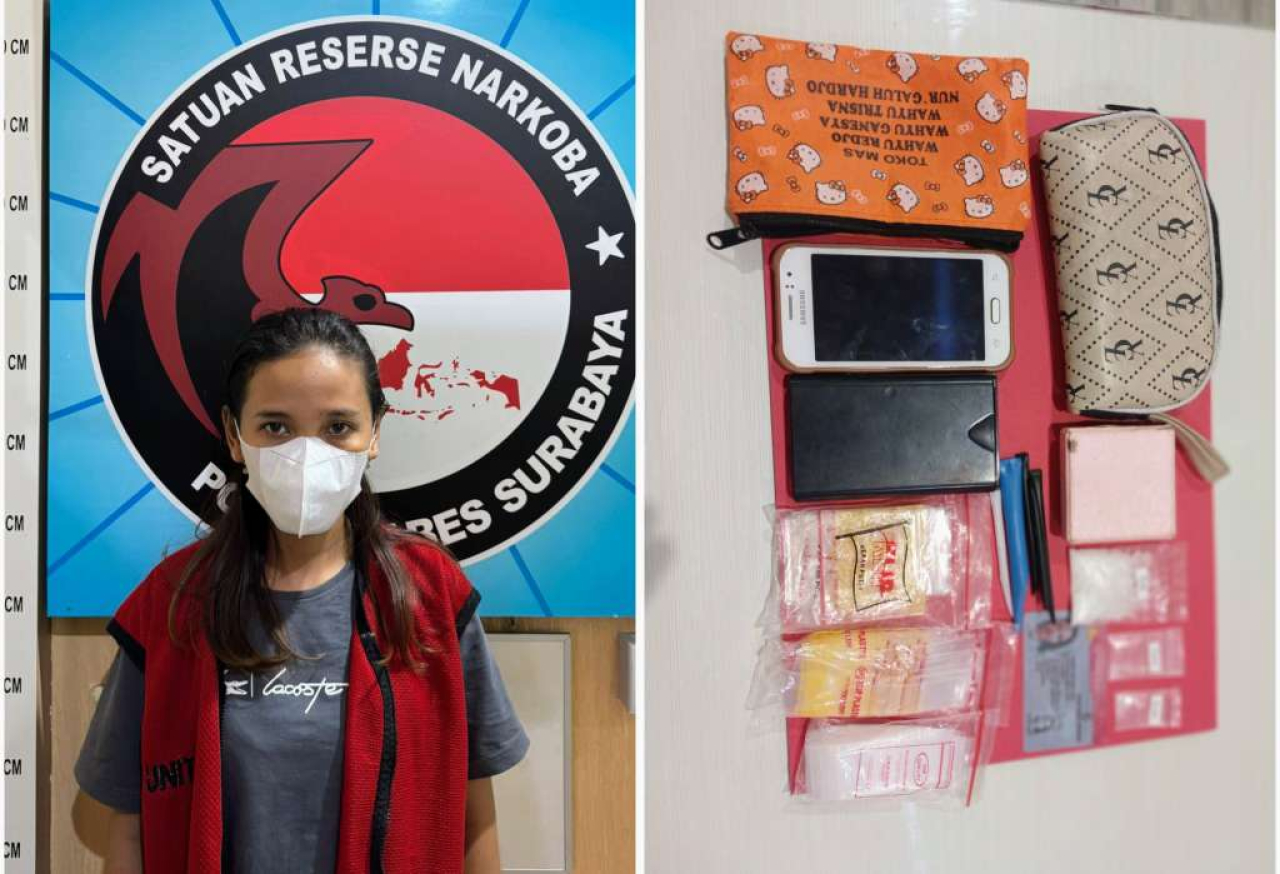 IRT di Banyu Urip Wetan Surabaya Dibekuk Satresnarkoba Polrestabes Surabaya Karena Jual Sabu-Sabu
